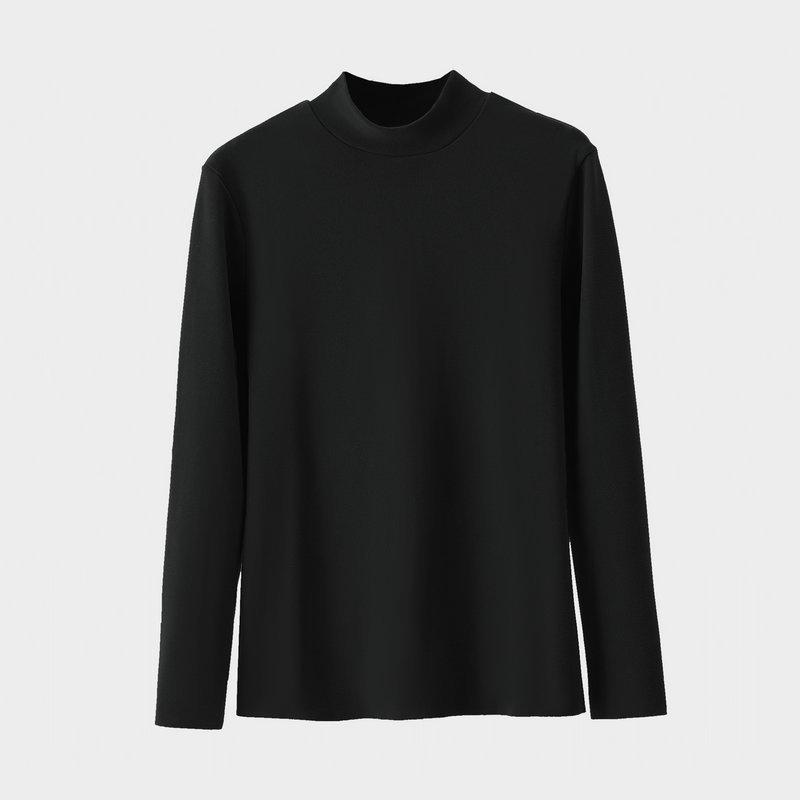 Women's Thermal Velvet Long-Sleeve Turtleneck Top for Fall/Winter