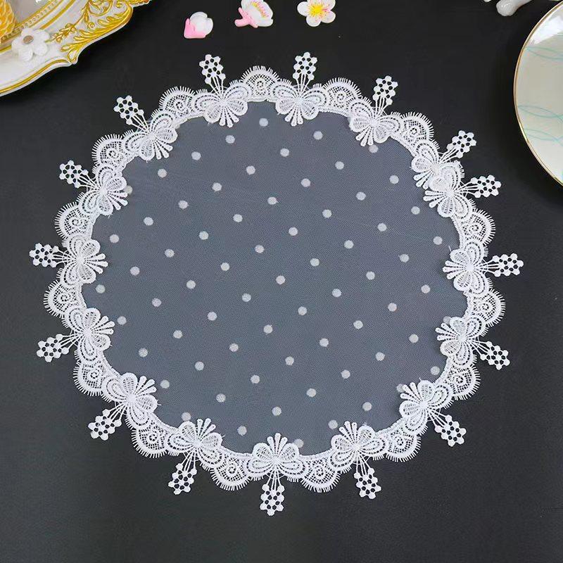 NEW Mesh Flowers Embroidery Table Cloth Cover Wedding Party Tablecloth Kitchen Dining Christmas Table Decoration and Accessories