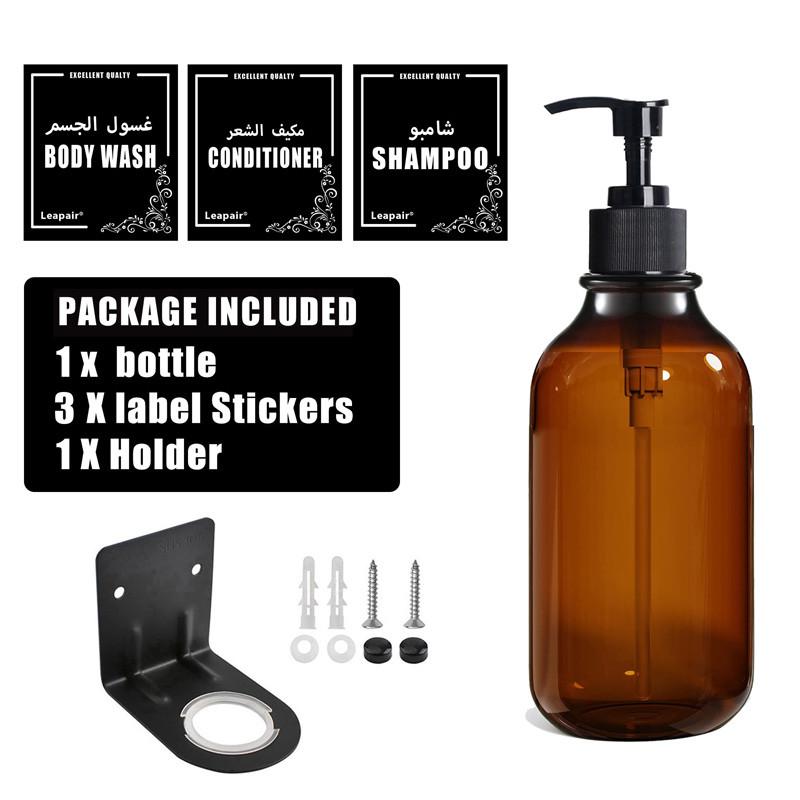 

500 мл водонепроницаемый дозатор лосьона с этикеткой для ванной шампуня, геля для душа и лосьона для тела хранения-Home Decor Type 5