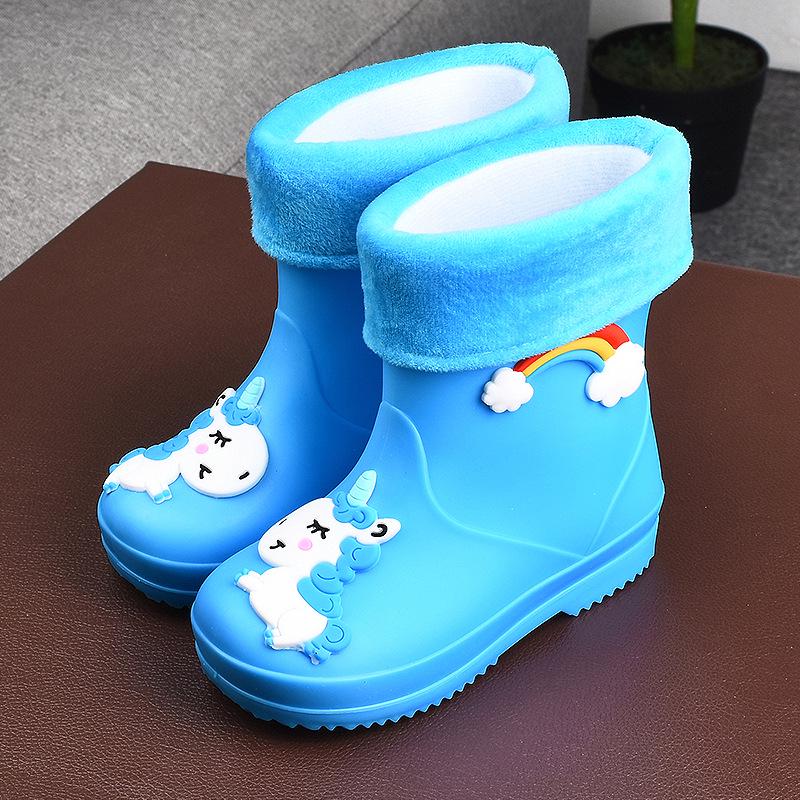 Cartoon Kids' Waterproof Non-Slip Rubber Rain Boots for Toddlers & Children