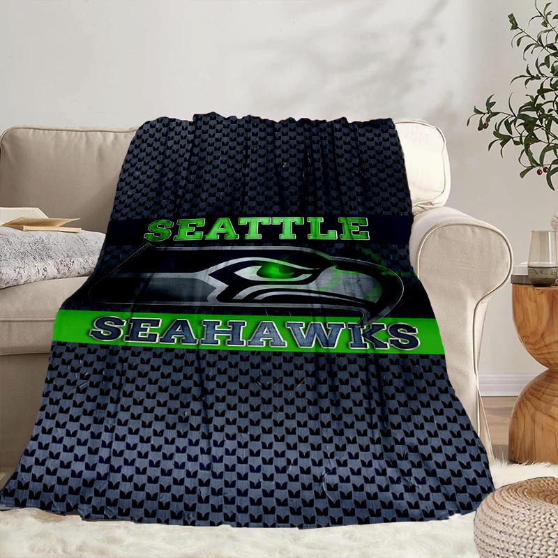 Seahawks Team Spirit Portable Blanket/Soft Blanket Bedding Blanket Suitable for Travel Camping Living Rooms Offices Sofas Fan Gifts