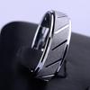 Men Matte Geometric Band Finger Ring Wedding Engagement Jewelry Gift