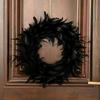 Halloween  Wreath Black  Door Wreath for Halloween Party Decoration