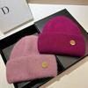 Winter High-Quality Rabbit Fur Knitted Hat Northern Cold Warm Soft Waxy Ear Protection Wool Hat Simple Cold Hat