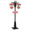 VidaXL Christmas Floor Lamp with Santa Claus Light Christmas Street Lamp Ornament Christmas Decoration Party Garden Outdoor Black and 289926