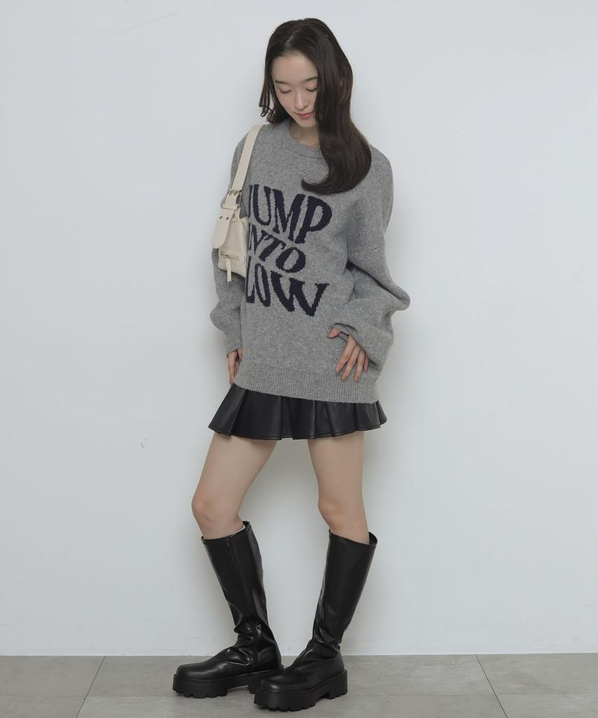 WEGO Fluffy Graphic Knit Big Pullover Size Pattern 2 Sweater, Top, Autumn/Winter Clothes, Gift, Girly, Cute, Women's, F,