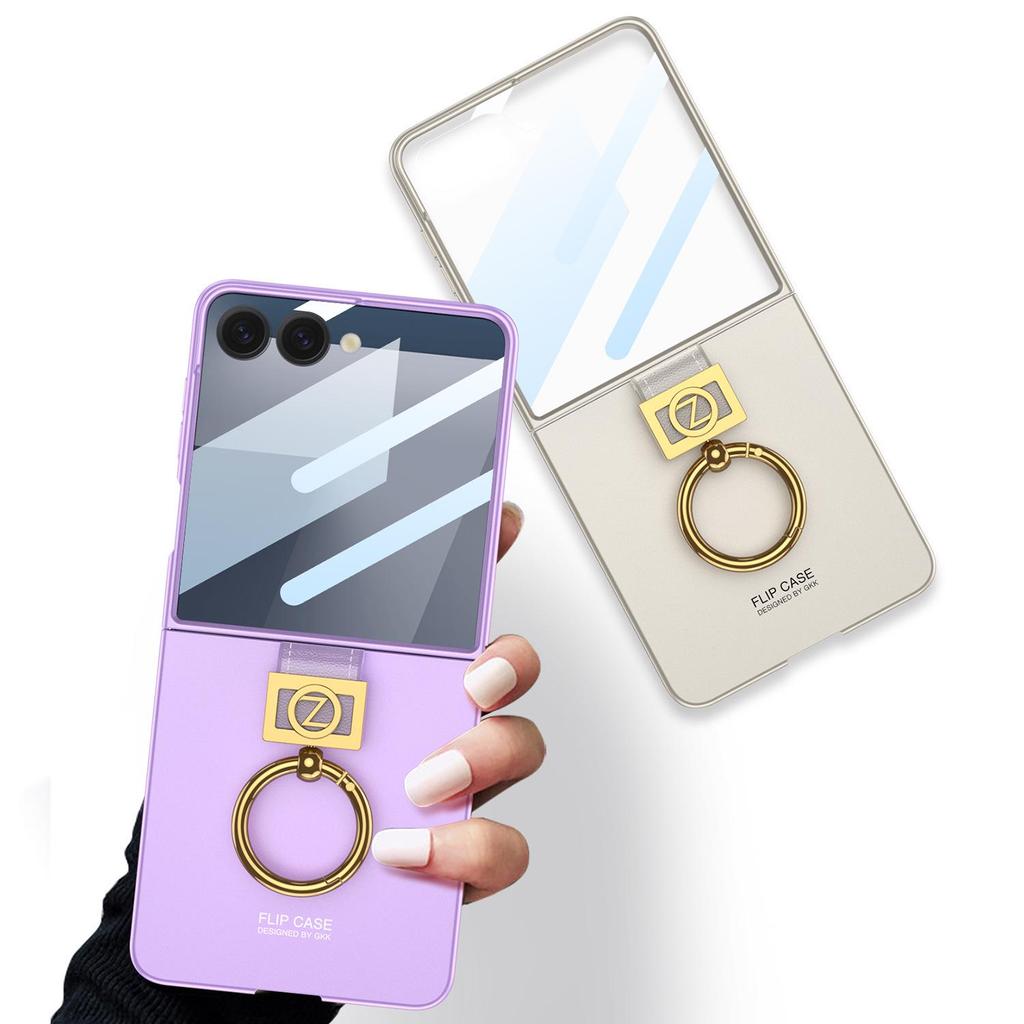Ultracienkie etui ochronne Samsung Z Flip7 z pełnym pokryciem i zintegrowanym pierścieniem Z