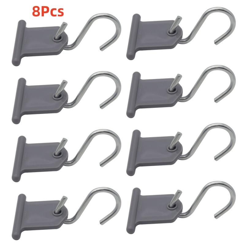 

For 8PCS RV Awning Side Hooks Outdoor Clothes Drying Hooks Camper RV Traveler Awning S-Hooks темно серый