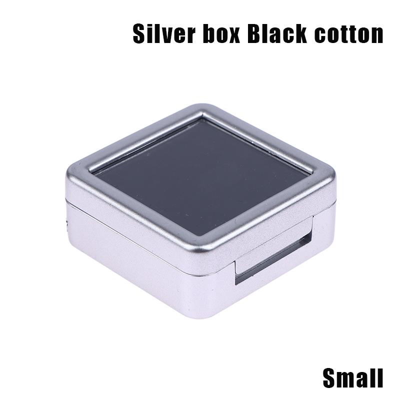 Przezroczysty Pudełko do Przechowywania Klejnotów z Szklanym Blatem - Witryna na Biżuterię z Bezpiecznym Pokrywką, Organizer na Luźne Diamenty, Kamienie Szlachetne i Zawieszki