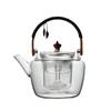 Transparent Glass Multi-Function Teapot with Braided Rope Handle