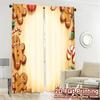 2pcs,Curtains Christmas Cookies Border Festive Treats (3) Fashionable Modern Curtains Versatile Fabric Curtains Room Decor