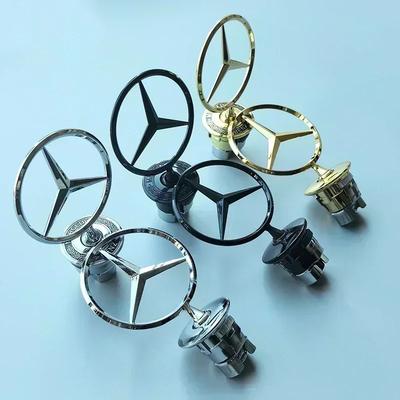 Hood Stand Logo Star Badge Front Bonnet Car Emblem for Mercedes Benz W163 W204 W212 W210 W220 W24 C200 C200l Chrome Black Gold ED1