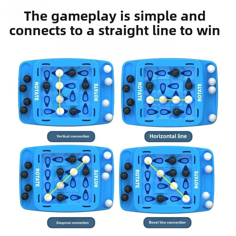 4 In A Row Game Educational Orbit Logic Board Game for Kids Family Party Table Top Strategy Board Game Night 2024 New