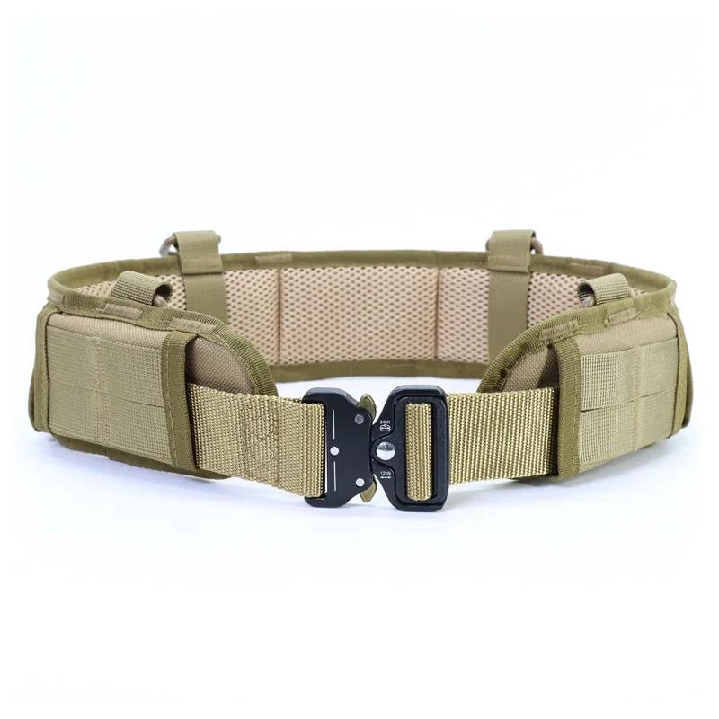 Tactical Battle Belt Military Airsoft Waist Band Thickened Widened Multi-purpose Adjustable Quick Release Buckle Outdoor Hunting