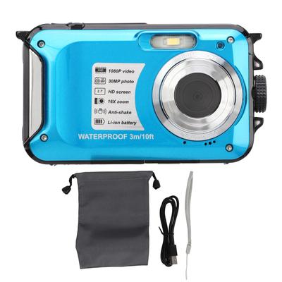 Su Geçirmez Dijital Kamera 1080P 30MP 16X 10FT Şnorkelli Dalış Kamp için Sualtı Kamerası