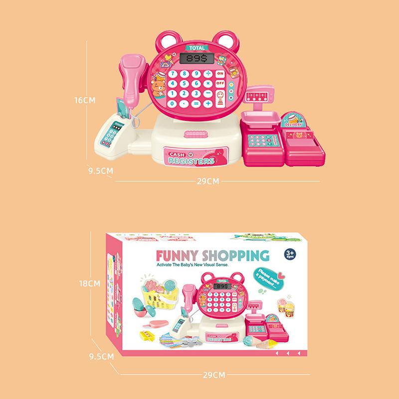 Children'S Home Simulation Supermarket Cash Register Cartoon Frog Shopping Computer With Sound Effects Toy