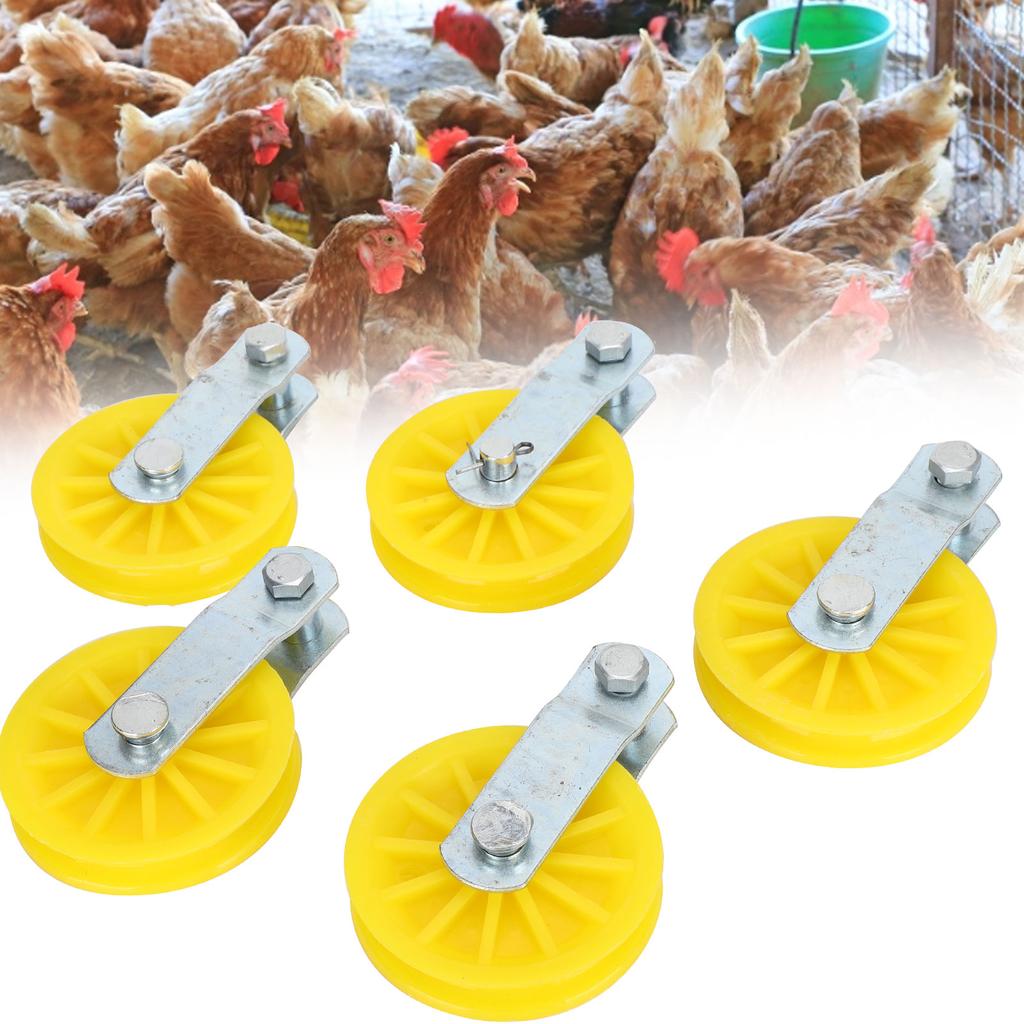 5PCS Large Metal Automatic Waterline Fixed Pulley for Livestock Farm Chicken House