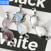 European And American Personality Amethyst Necklace Animal Cat Abstract Inlaid Natural Stone Pendant