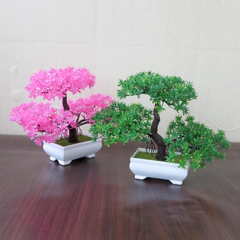 The Pine Artificial Greeting Guests Potted Plant Indoor Use For Desktop Decor