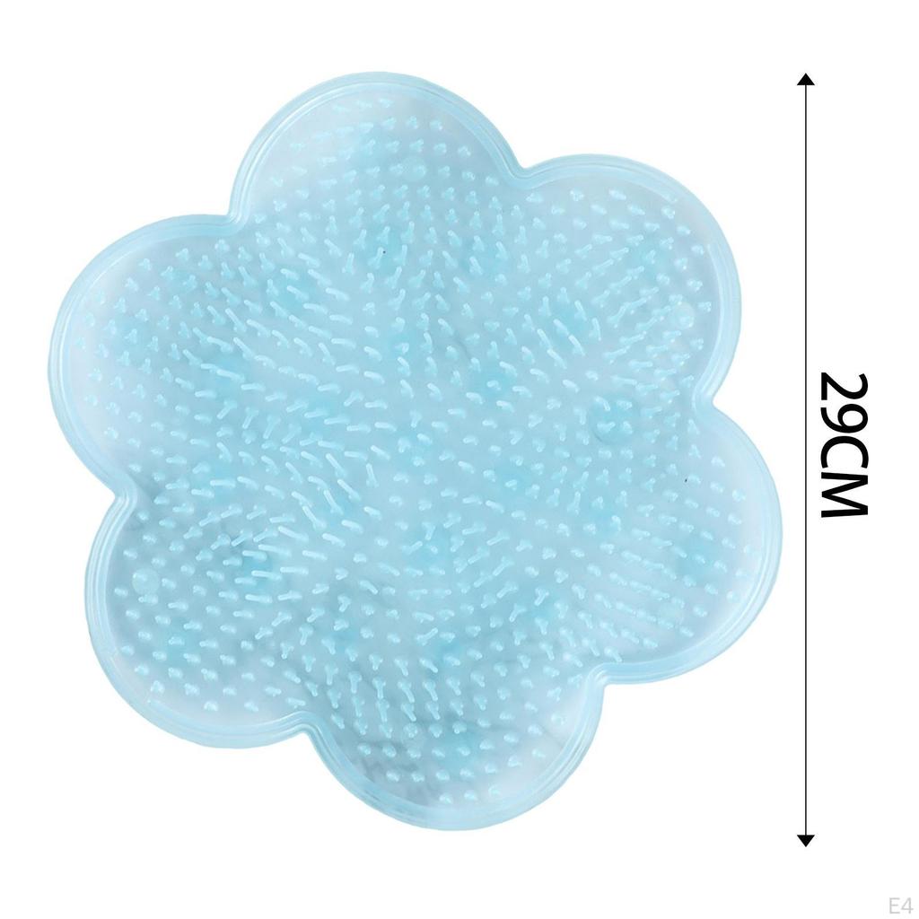 Back Scrubber with Suction Cups Silicone Bath Massage Pad, Exfoliating ,Anti Slip Bathtub Clean