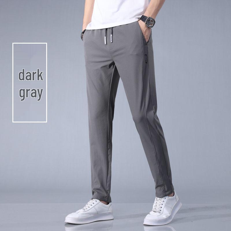 Men's Lightweight Quick-Dry Ice Silk Breathable Stretch Casual Pants