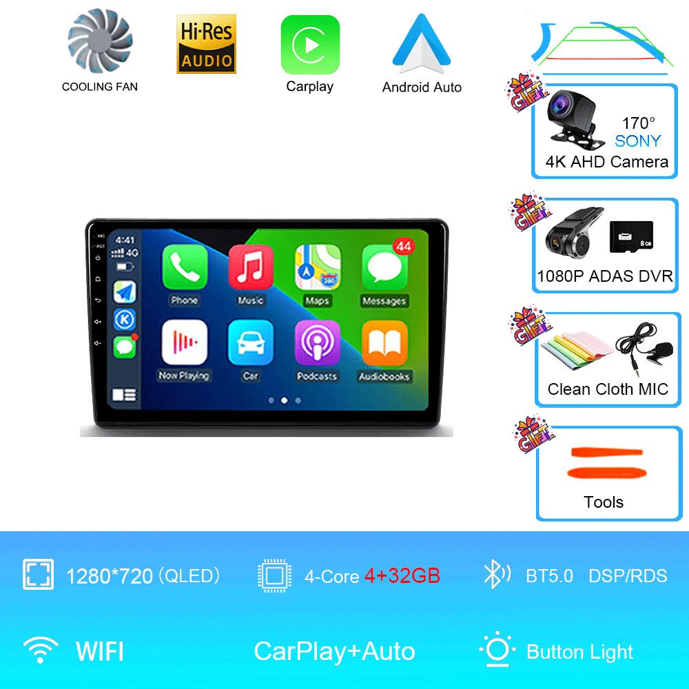 Android 14 Carplay Per Citroen Berlingo 2 B9 Peugeot Partner 2008 2009 2010 -2022 Lettore multimediale per autoradio DSP WIFI +