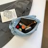 Mehrlagige Denim-Schultertasche für modische und lässige Damen, Crossbody-Tasche, Kleine quadratische Tasche