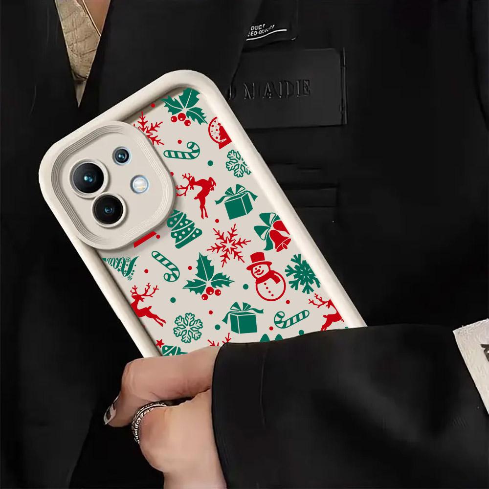Christmas Snowman Elk Cute Phone Case For Xiaomi 17 Pro Max 15T 14T 13T 11Lite Poco X6 X7 F5 F7 M6 M7 Pro 5G Soft Perfect Cover