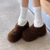 2026New High Heels Women's Cotton Slippers Fur Platforn Casual Warm Mules Shoes Fashion Short Plush Winter Snow Boots Para Mujer
