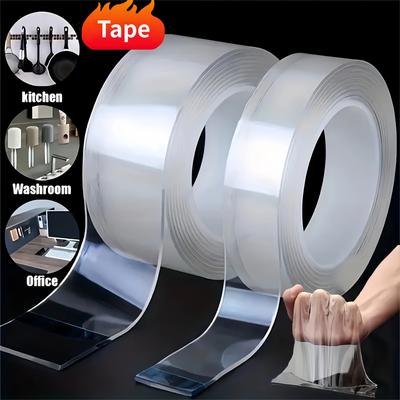 Strong Nano Double-sided Tape Transparent Waterproof No Trace Reusable Transparent Tape Household Detachable Reusable Adhesive