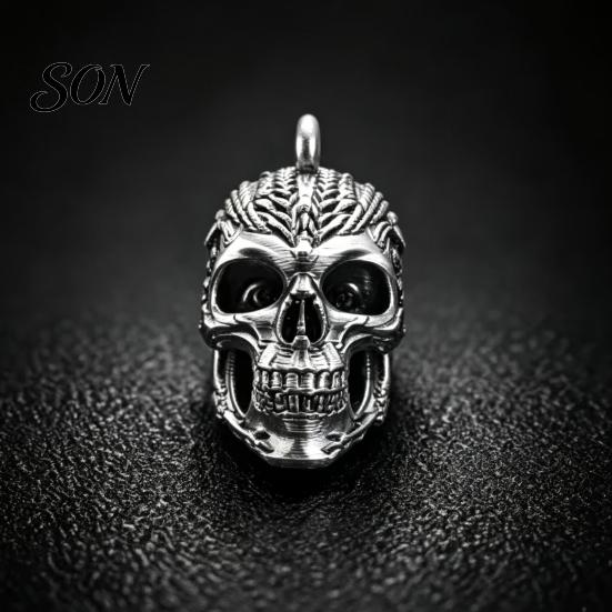 Small Punk Decoration 3D Printed Skull Keychain, Detailed Skeleton Key Ring Pendant for Cool Trendy Toy Bag Backpack, Spooky Accessory, Halloween Gift