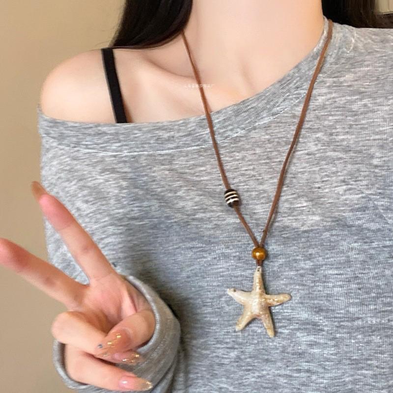 Versatile Magnetic Leather Sunglasses Clip Necklace and Sweater Chain