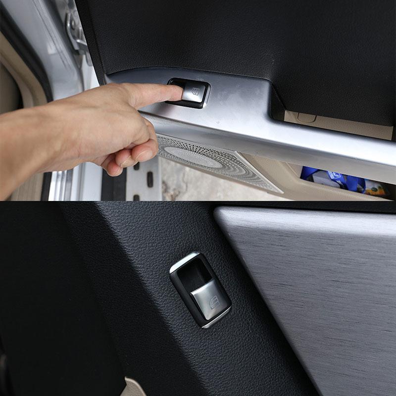14pcs Car ABS Chrome Window Lift Switch Button Frame Cover Trim For Mercedes Benz A B C E CLA GLK GLA GLE Class W204 W166