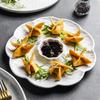 Ceramic Dumpling & Serving Plate with Vinegar Dish