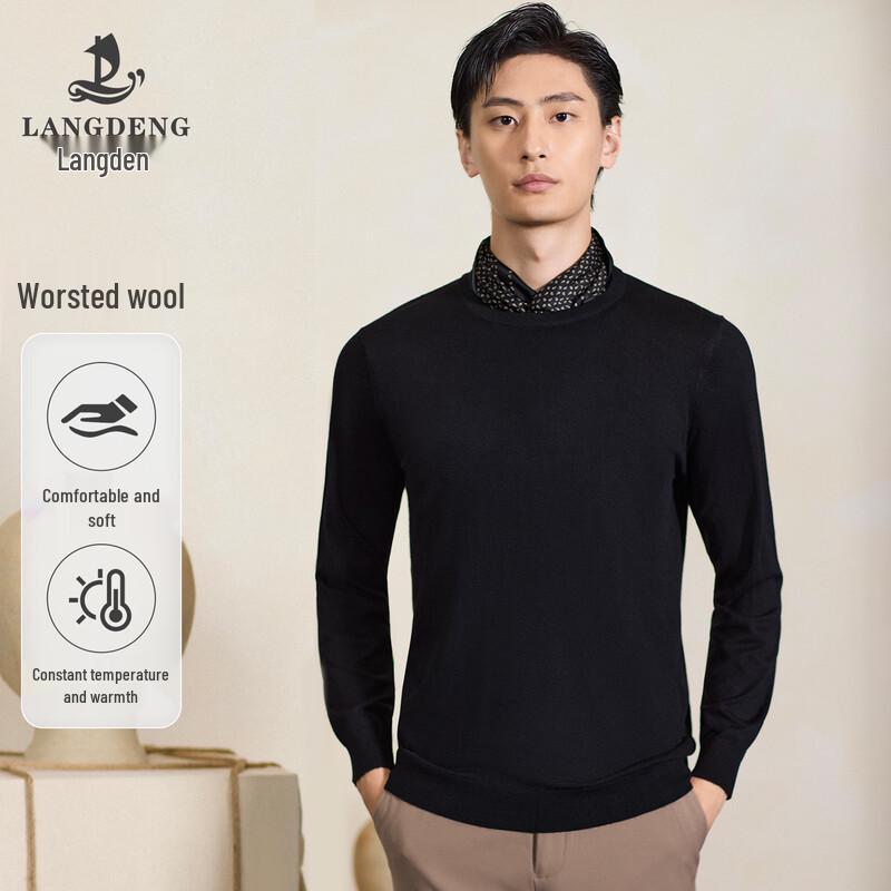 Langdeng Men s Business Casual Knit Pullover M