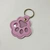 Faux Leather Pet Hair Keychain Dog Cat Claw Shape Souvenir