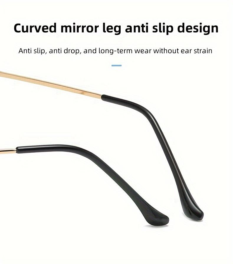 1 Pair Of Latest Vintage Retro Metal Half Framed Men And for Women Fashionable Eyeglasses Day And Night Dual Use Lens Anti-Blue Lens Light Color