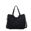 New Nylon Cloth Bag Fashionable Japanese Simple Solid Color Shoulder Commuting All-matching Large-capacity Tote