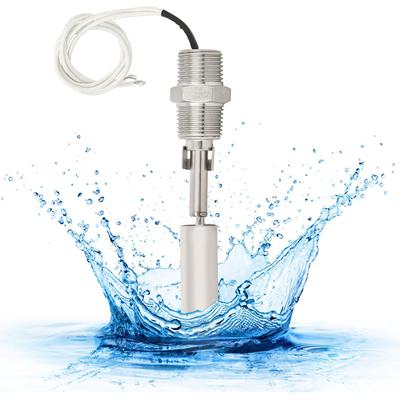 Controlador de Nível de Água Sensor de Nível de Líquido Montado Lateralmente Aço Inoxidável 304 Rosca Macho 1/2NPT DC0-110V