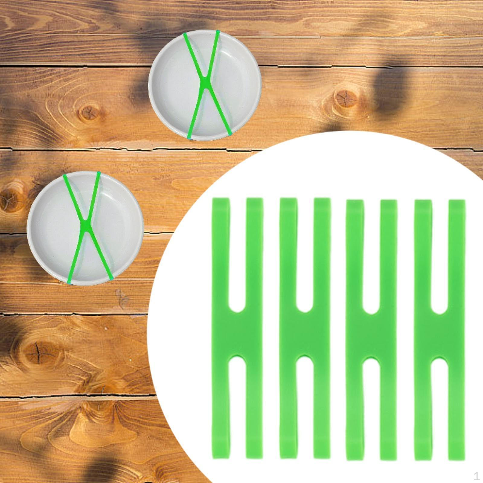 

4 упаковки силиконовых лент для обмотки тарелок и использования на открытом воздухе зелёный