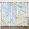 Curtains Nordic Style Marble Texture Bedroom Curtains Digital Printing Blackout Curtains No Punching