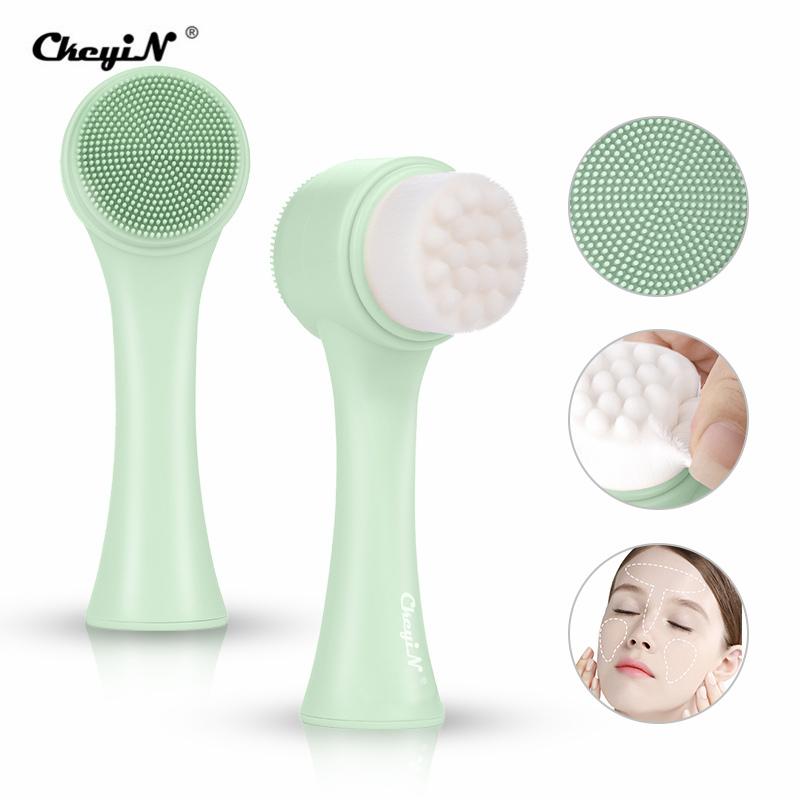 

Щёточка для чистки и массажа лица, двусторонняя