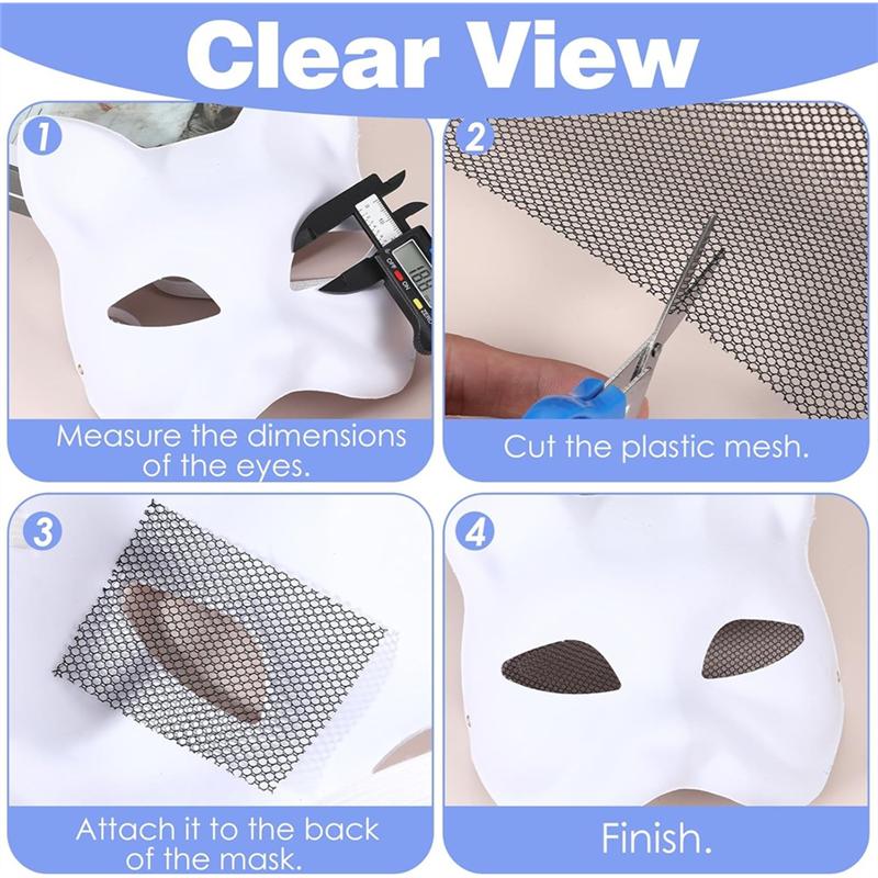 HHO-Waterproof Fursuit Eyes Mesh 10 Sheets, Printable Blank For Handicraft For Mask, Props Sculpting Supplies