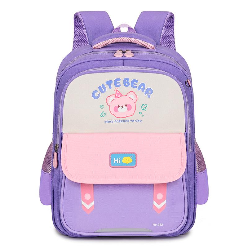 Oxford Cloth Large Capacity Kids' Backpack with Spine Protection - Lightweight and Suitable for Boys and Girls