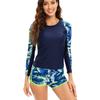 Split flat corner surf suit women's swimsuit long sleeve swimsuit sun protection diving women tankini