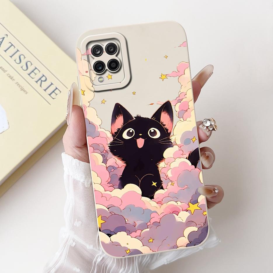 For Samsung Galaxy A12 Case SM-A125F Cute Happy Rabbit Cartoon Cover Soft TPU Phone Cases For Samsung A12 M 12 Galaxy M12 Fundas