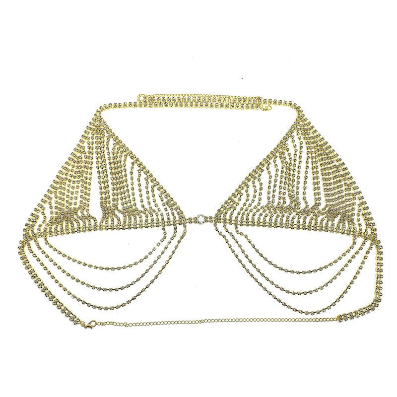 New Rhinestone Body Chain, Sexy Nightclub Underwear Set Stage Show Body Clothing Body Chain