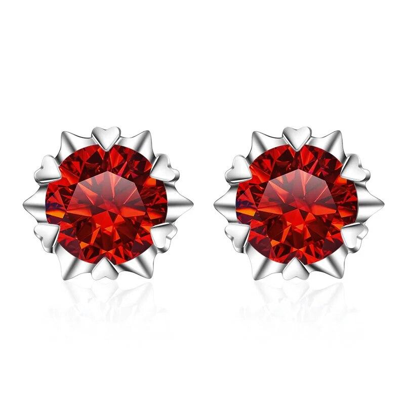 Cercei eleganti, bijuterii din argint S925, cu formă drăguță de fulg de zăpadă de 5 mm și 6,5 mm pentru femei, cupluri, cadouri prietene