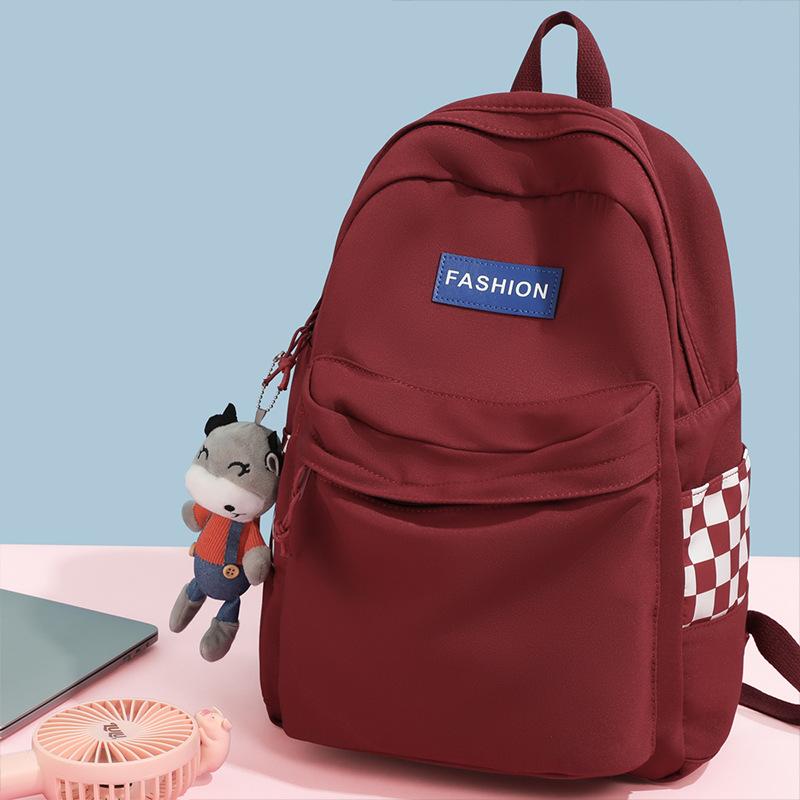 Backpack Women'S Fashion Junior High School Canvas Girls College Students Lightweight Small School Bag Travel Backpack