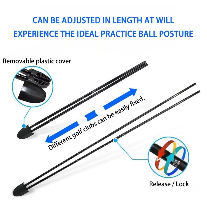 Golf Putter Armpits Postures Fixing Rod Adjustable Length Puting Tool for Skill Improvement Golf Putting Trainer